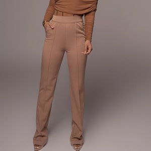 TAN PALOMA TAILORED TROUSERS